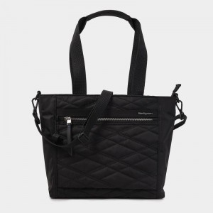 Black Women's Hedgren Zoe Medium Rfid Tote Bags | OIZ4365YF